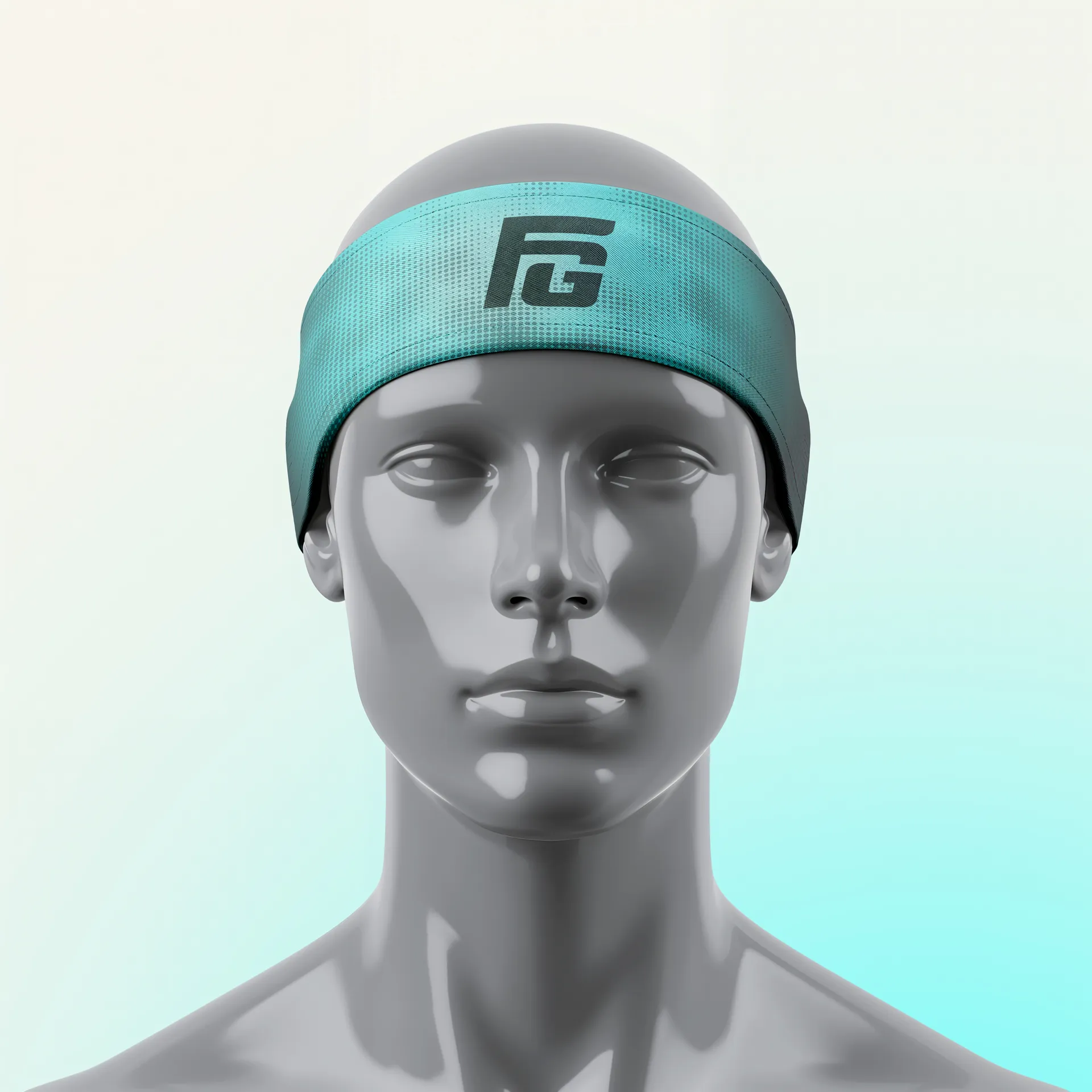 Finley Gomm Fitness branded headband. merchandise mockup by Berlew Design Studio.
