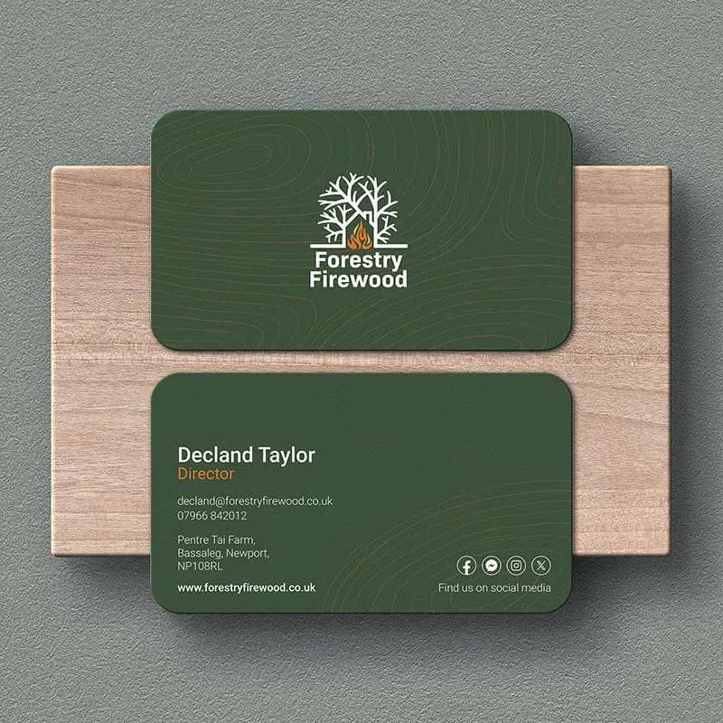 Forestry Firewood illustrated logo mark by Berlew Design Studio.