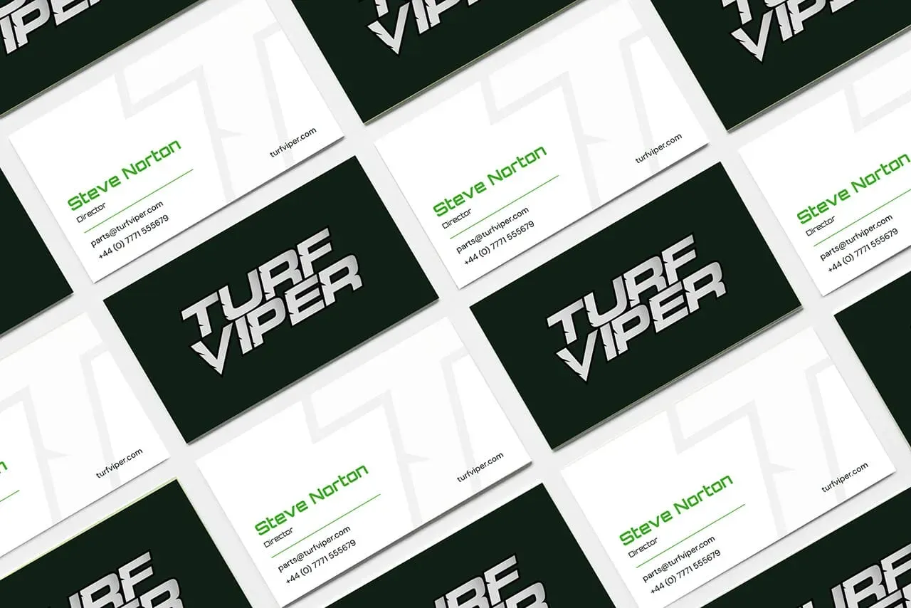 Turf Viper website shown on desktop, designed by Berlew Design Studio.